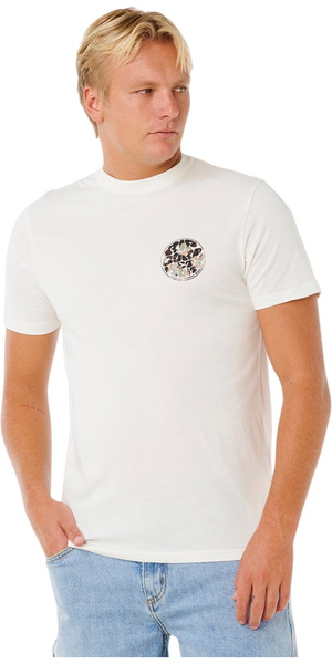2026 Rip Curl Mens Wettie Passage Icon Tee 10EMTE - Bone